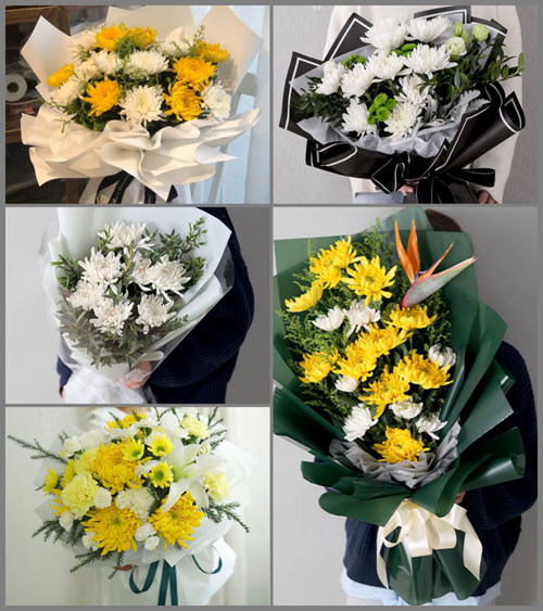 山东莱芜莱城区雪野镇酉坡村白事花束代送